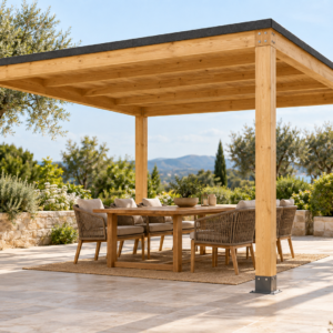 Pérgola madera 4x3 Techada - Gardenium