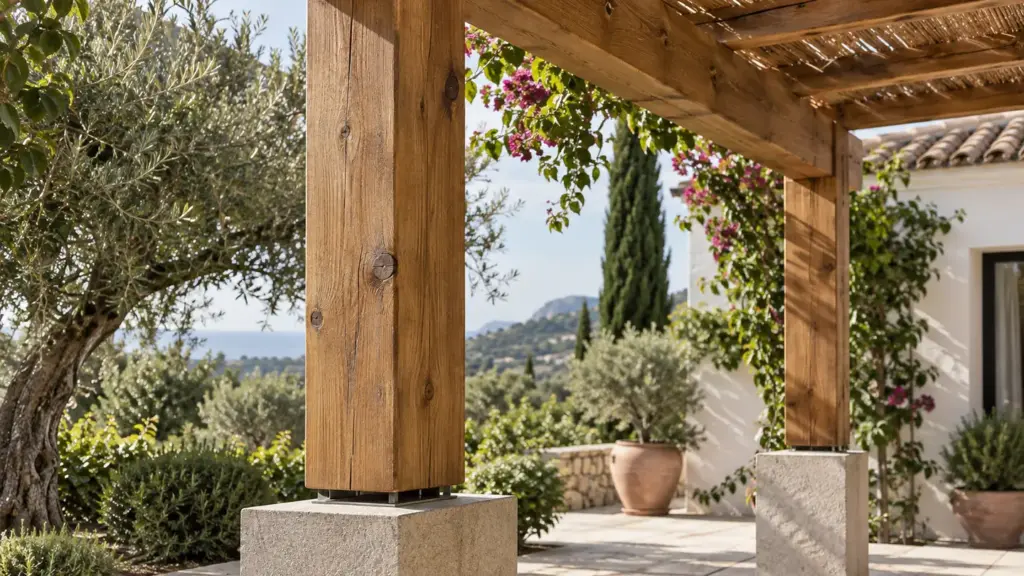 Pérgola de madera en un jardín: Cómo limpiar el polen de una pérgola de madera