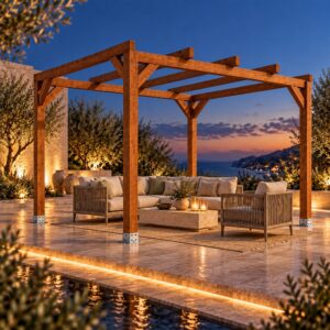 Pérgola madera 3x3 - Gardenium