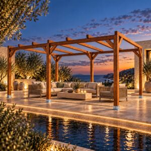 Pérgola madera 6x4 Autoportante - Gardenium