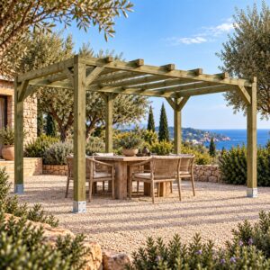 Pérgola de Madera Maciza 5x3 - Gardenium