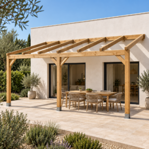 Pérgola madera 6x4 Anexada - Gardenium